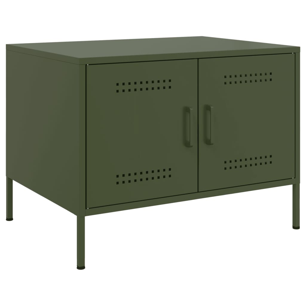 Coffee Table Olive Green 68x50x50.5 cm Steel - Discount Dealers