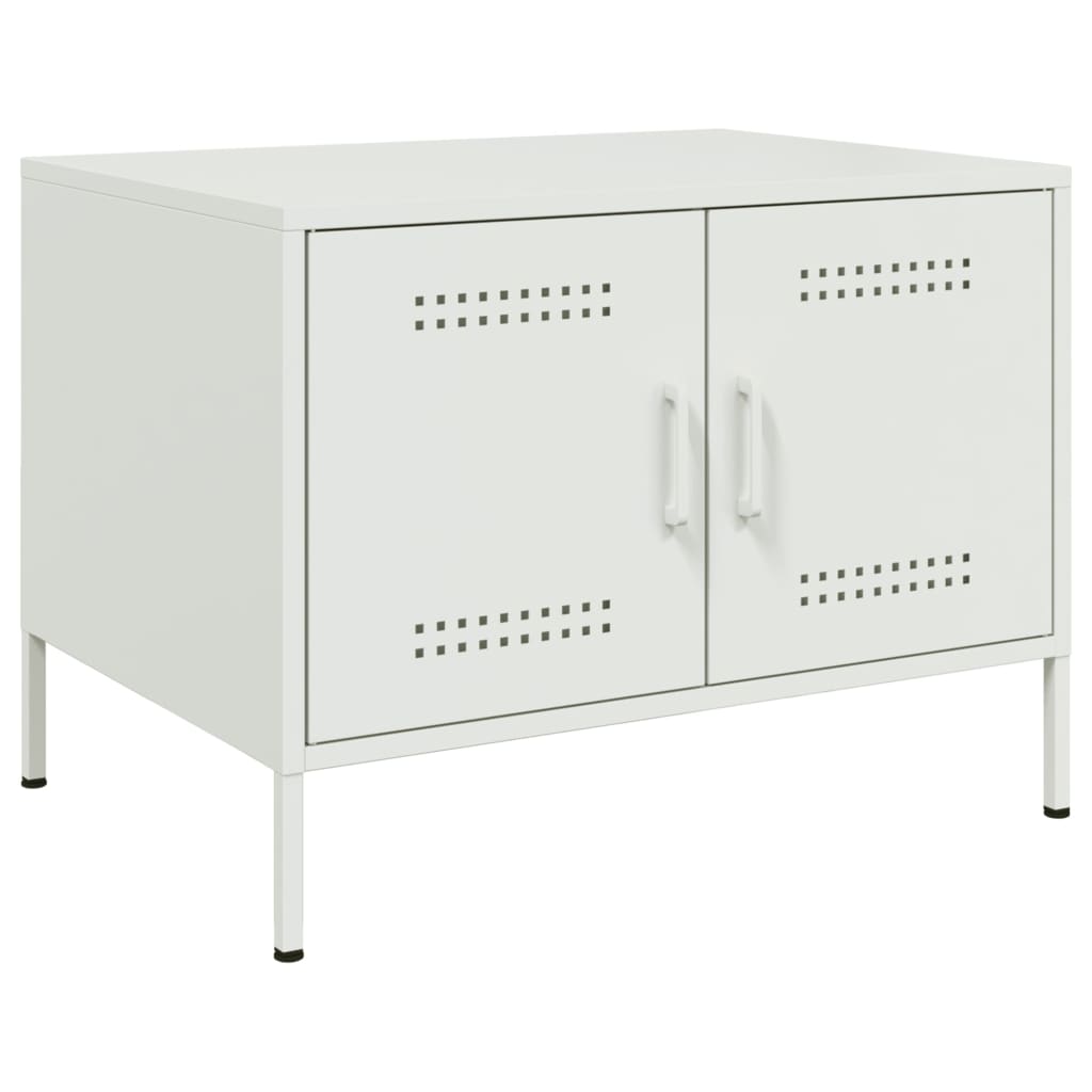 Coffee Table White 68x50x50.5 cm Steel - Discount Dealers