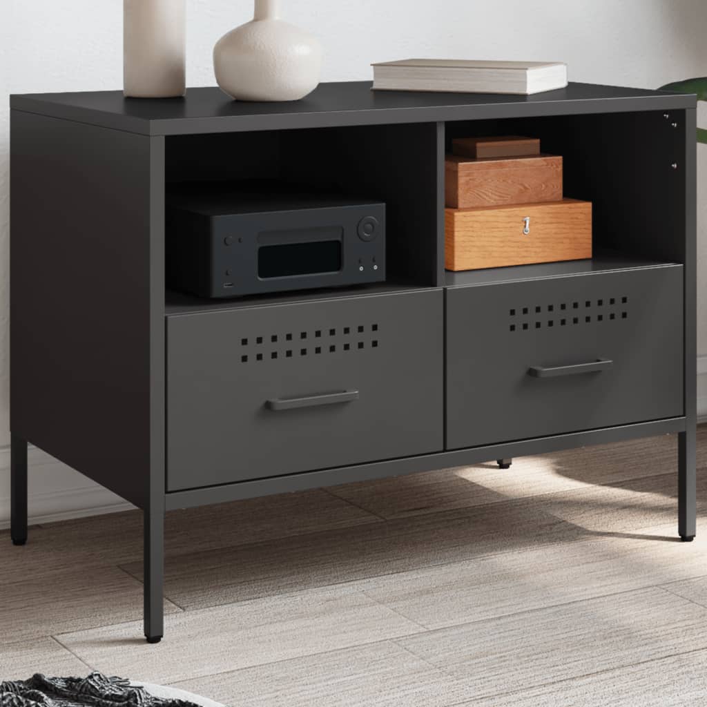 TV Cabinet Black 68x39x50.5 cm Steel - Discount Dealers
