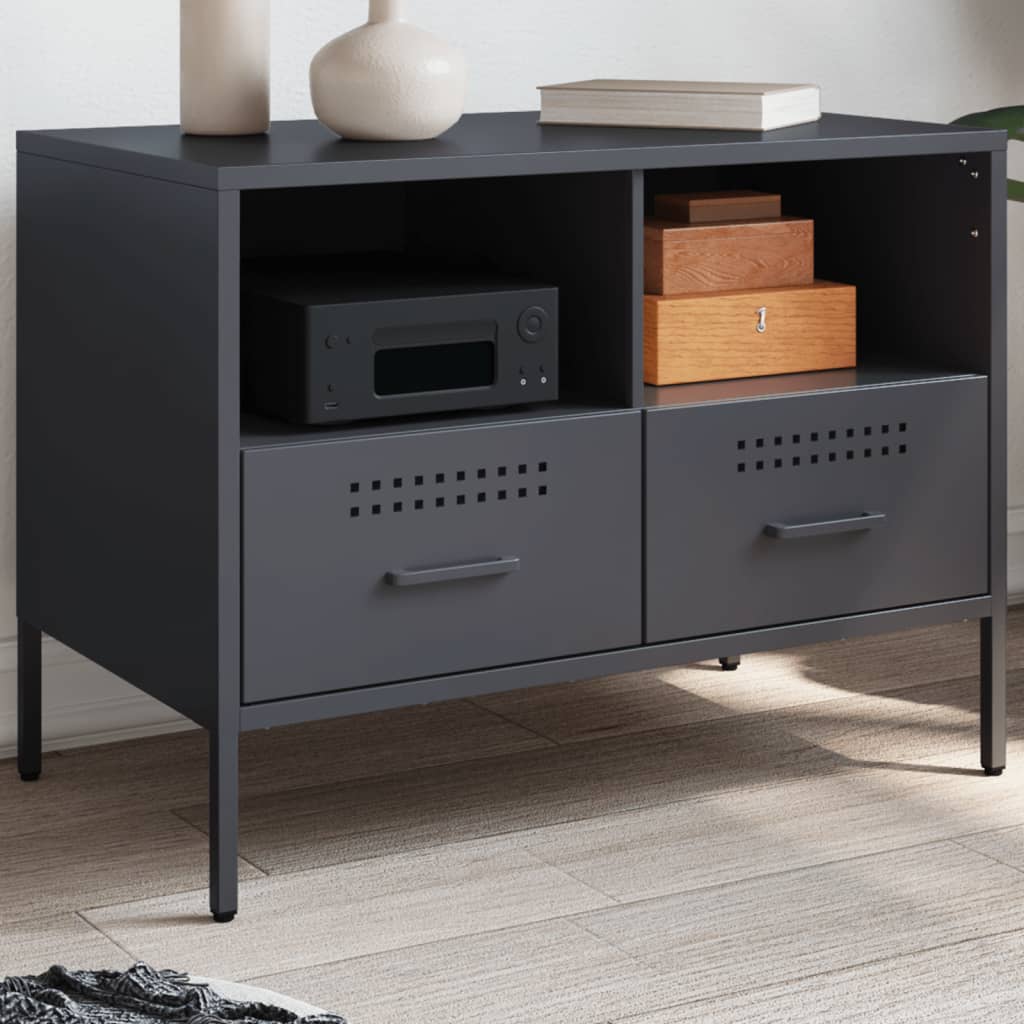 TV Cabinet Anthracite 68x39x50.5 cm Steel - Discount Dealers