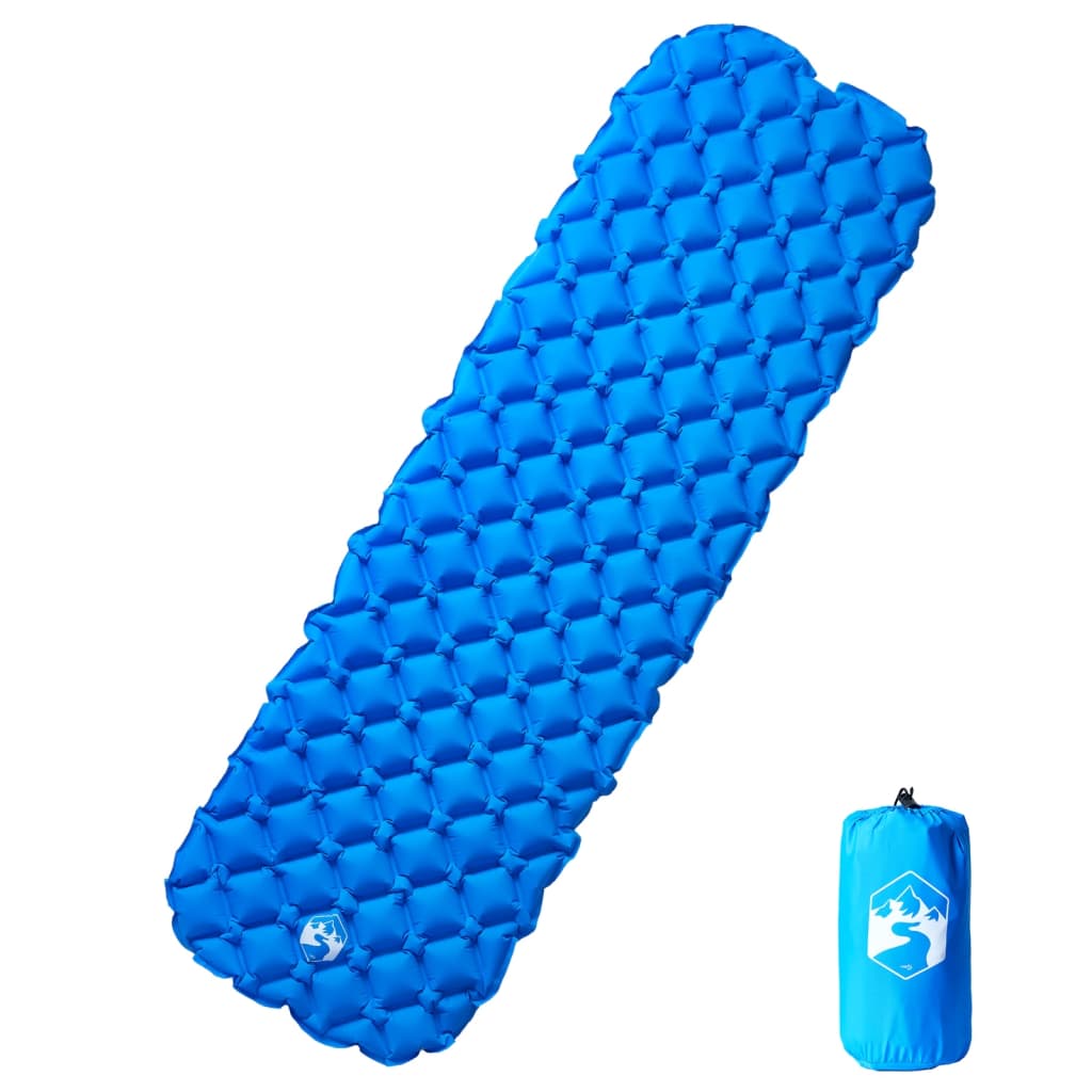 Inflating Camping Mattress 1-Person Blue 190x58x6 cm - Casper Homes