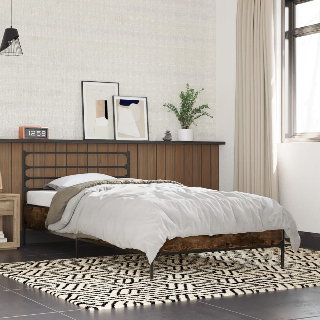 Bedframe Smoked Oak 100x200cm - Brittle & Co