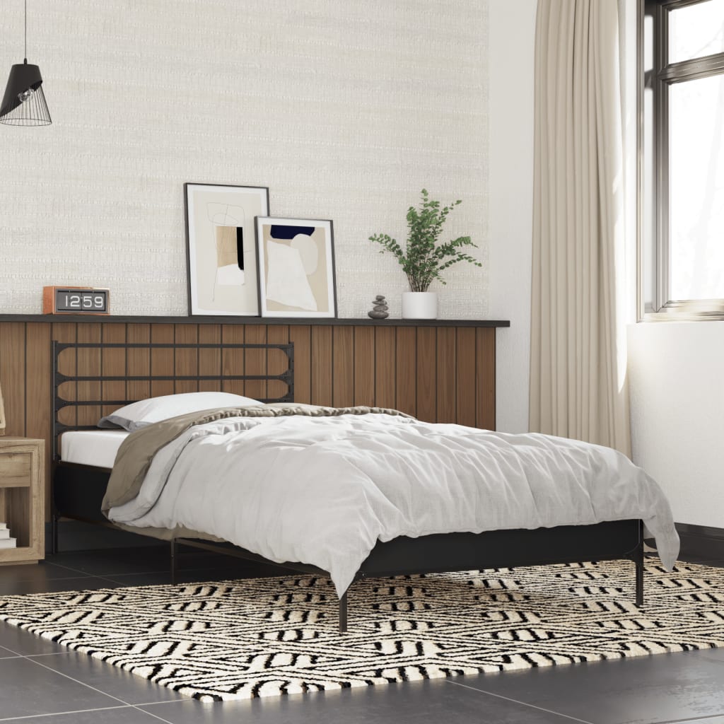Bedframe Black 90x190cm Single - Casper Homes