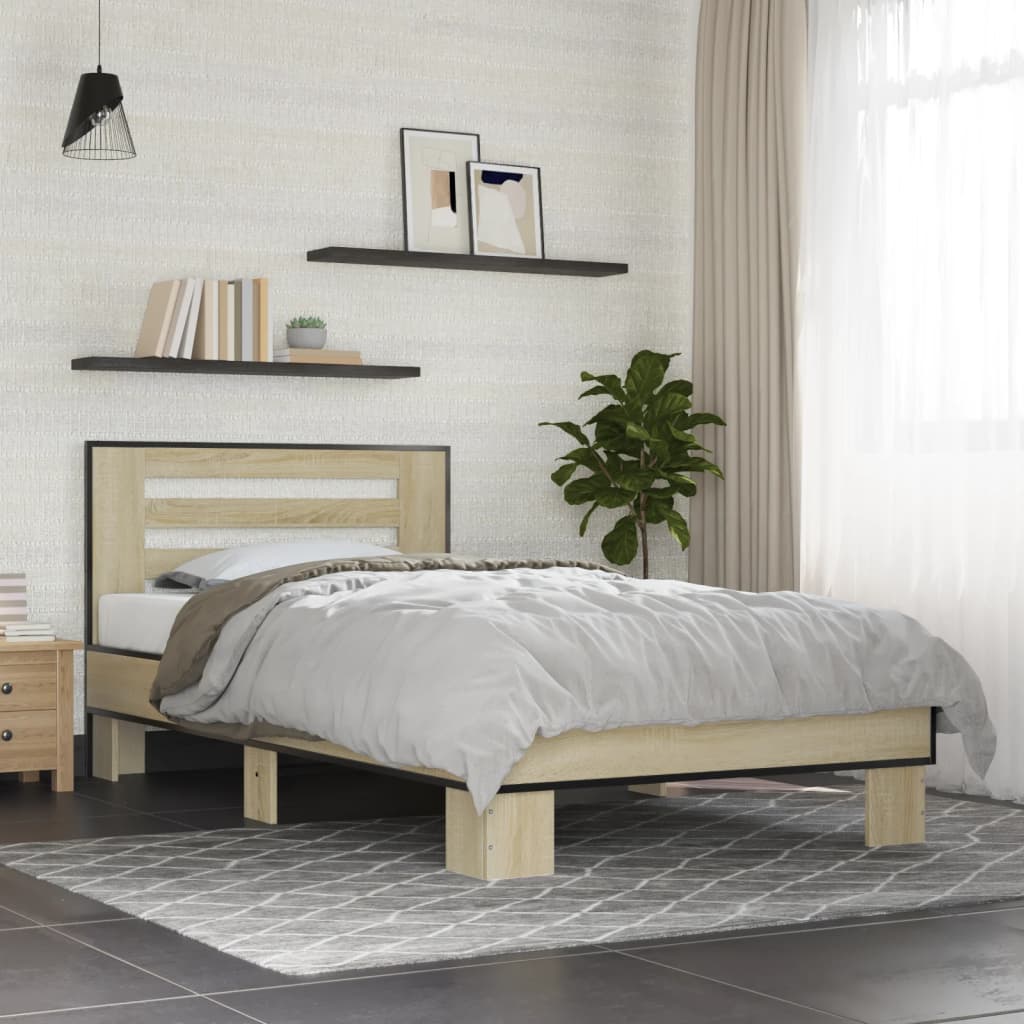 Bedframe Sonoma Oak 75x190cm Small Single - The Home Maker