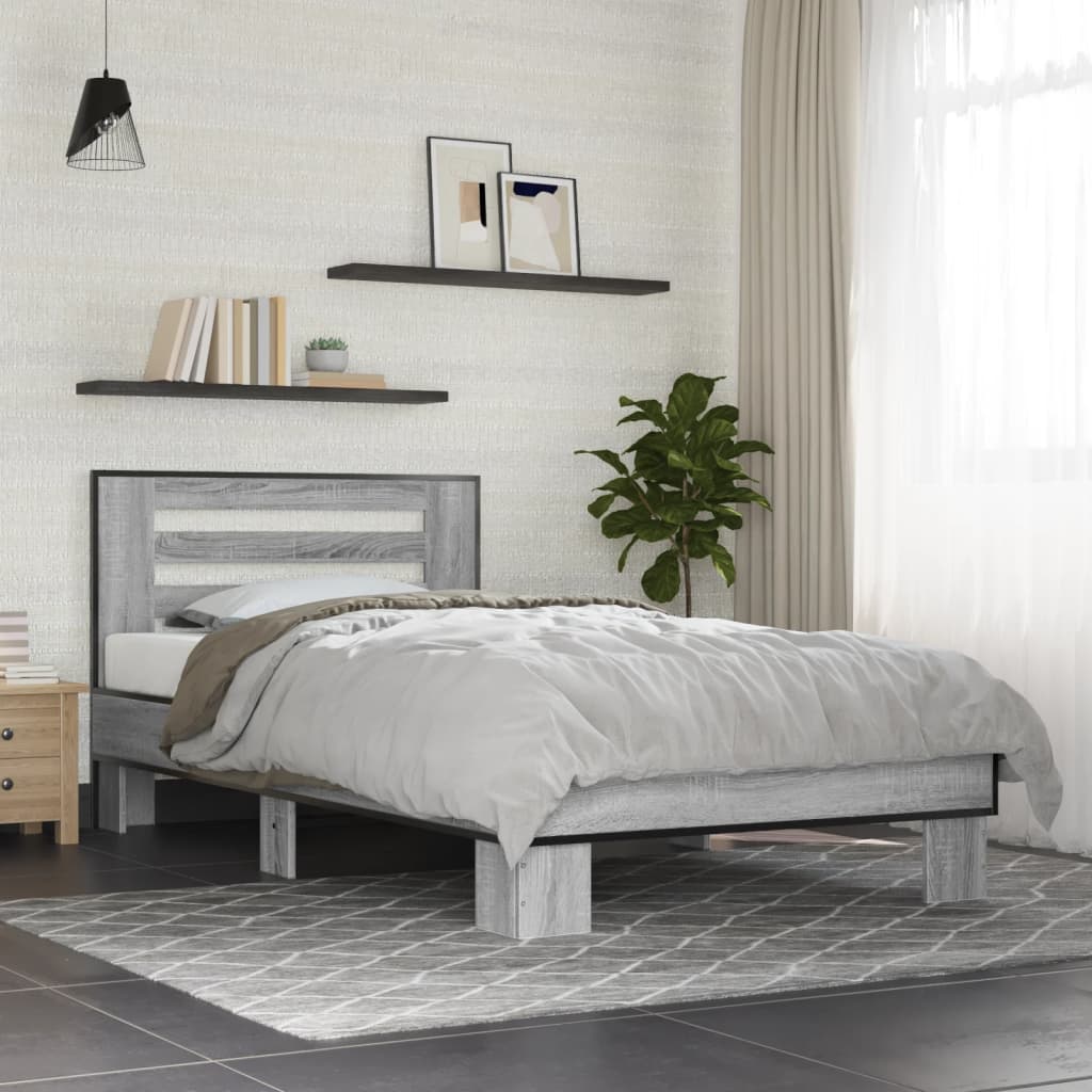Bedframe Grey Sonoma 75x190cm Small Single - Decor Base