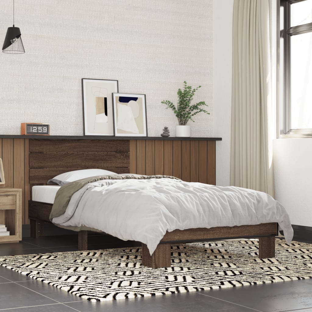 Bedframe Brown Oak 90x200cm - Merlin Deals