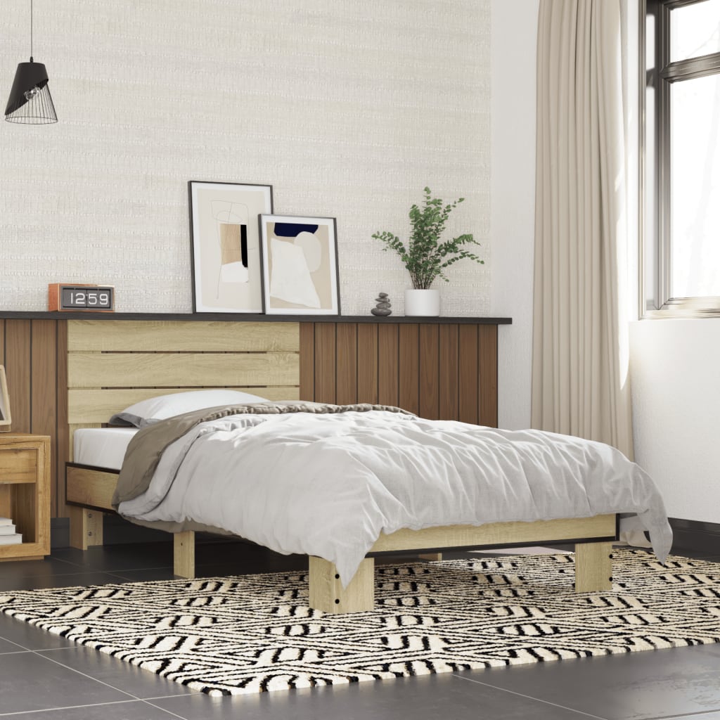 Bedframe Sonoma Oak 90x190cm Single - Sid & Sam