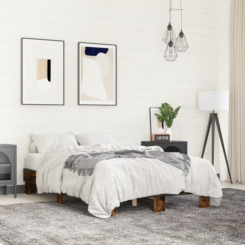 Bedframe Smoked Oak 140x200cm - Design Hut