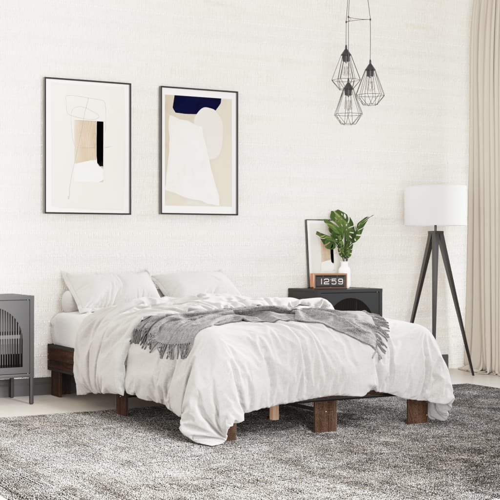 Bedframe Brown Oak 120x200cm - Merlin Deals