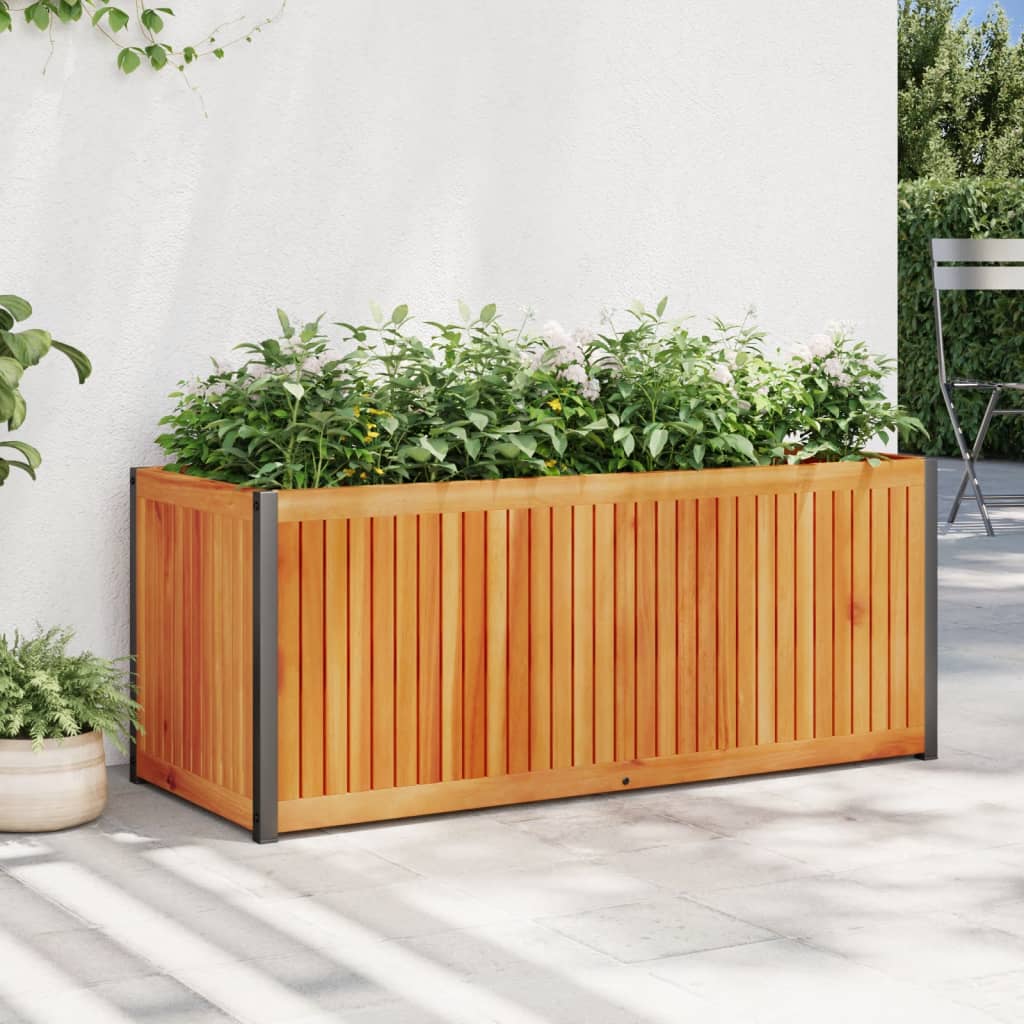 Garden Planter 110x45x44 cm Solid Wood Acacia and Steel - Casper Homes