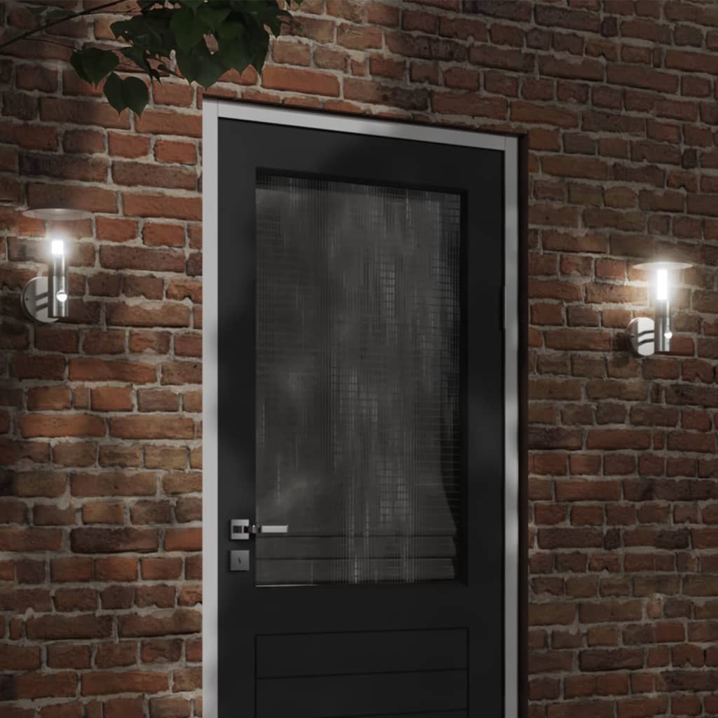 CRBURY Outdoor Wall Light with Sensor Stainless Steel - Silver - Design Hut
