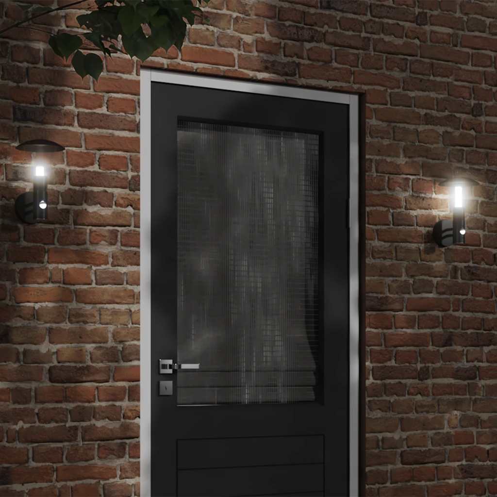 CRBURY Outdoor Wall Light with Sensor Stainless Steel - Black - Design Hut