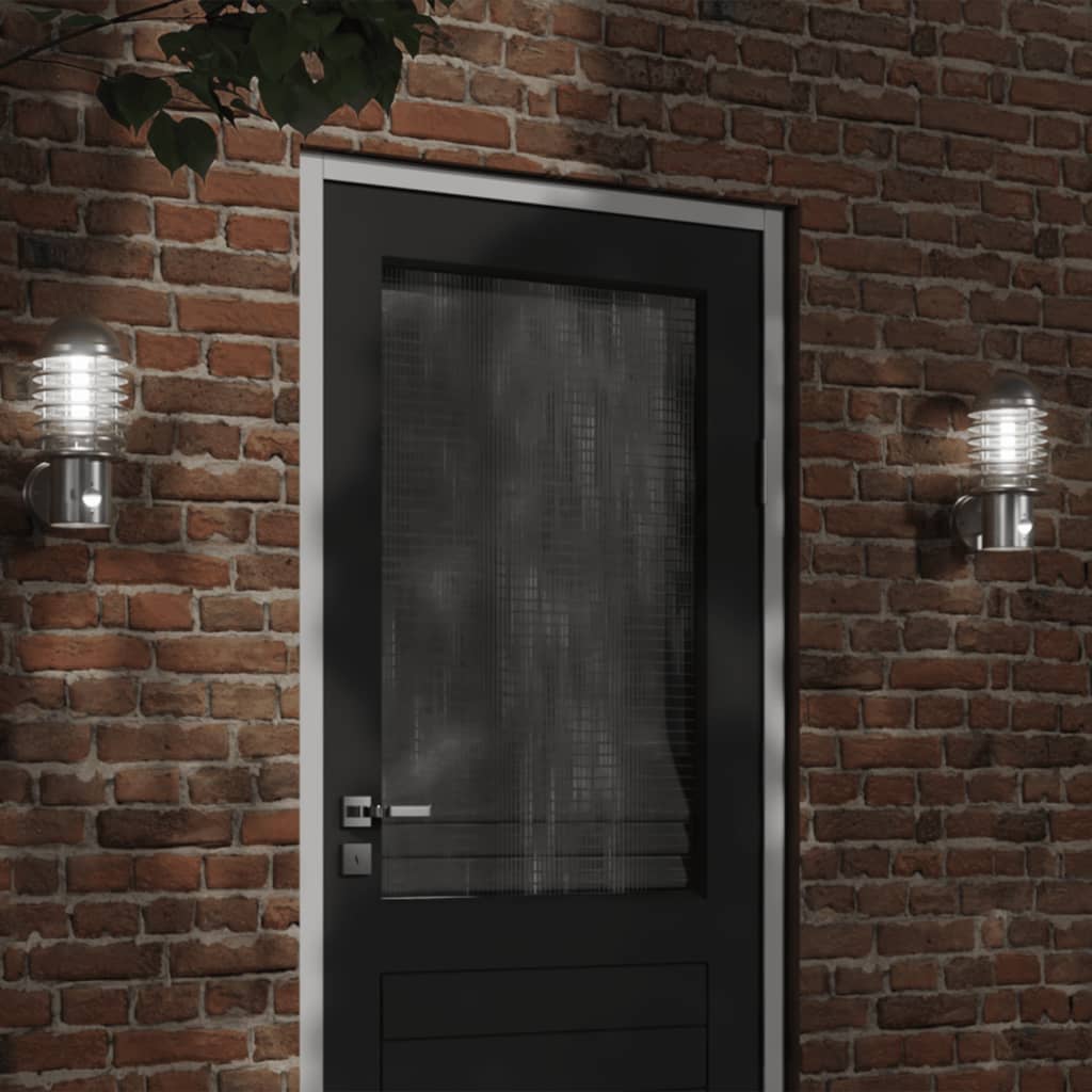 CRBURY Outdoor Wall Light with Sensor Stainless Steel - Silver - Design Hut