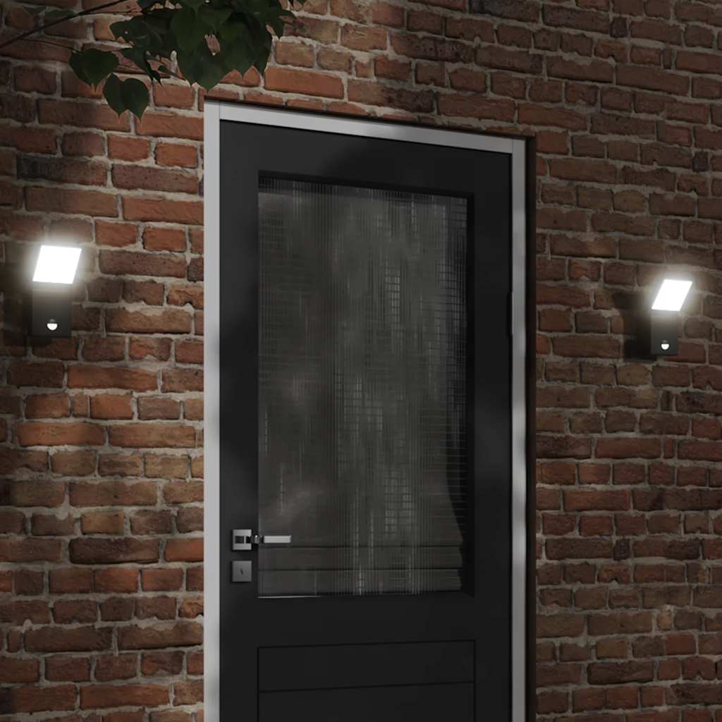CRBURY Outdoor LED Wall Light with Sensor Die-cast Aluminium - Black - Design Hut