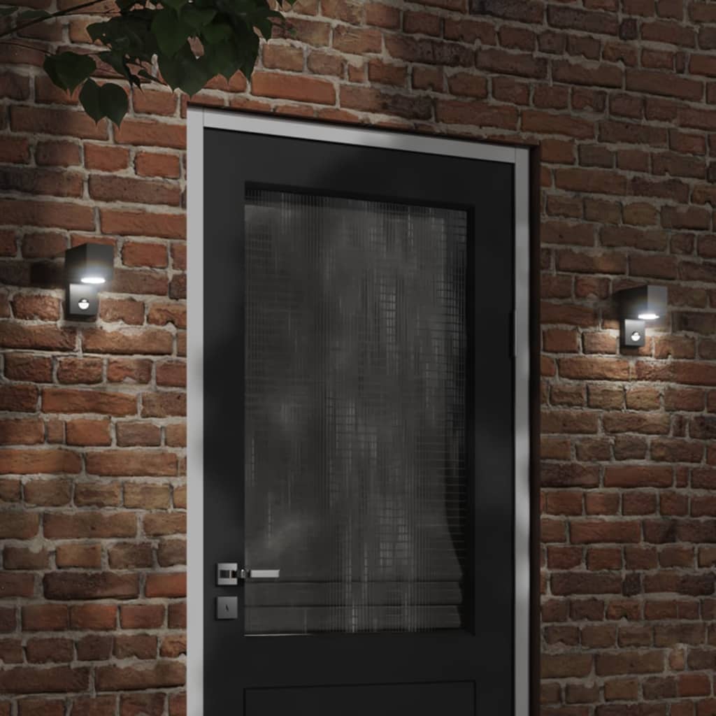 CRBURY Outdoor Wall Light with Sensor Die-cast Aluminium - Black - Design Hut
