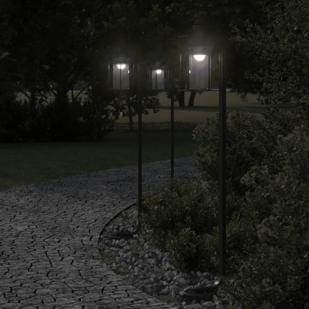 BAPARK Outdoor Floor Lamp 100 cm Stainless Steel - Black - Design Hut