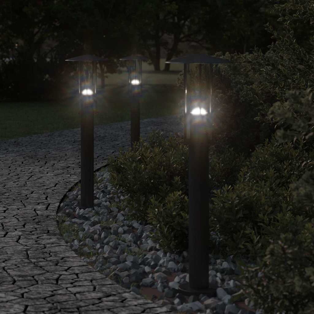 BAPARK Outdoor Floor Lamp 60 cm Stainless Steel - Black - Design Hut