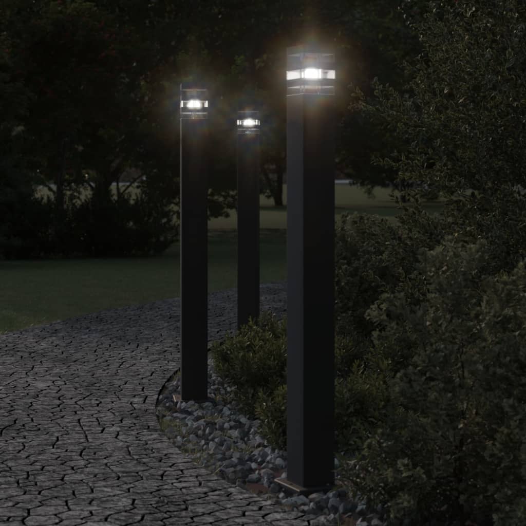 BAPARK Outdoor Floor Lamp with Sensor 110 cm Aluminium - Black - Design Hut