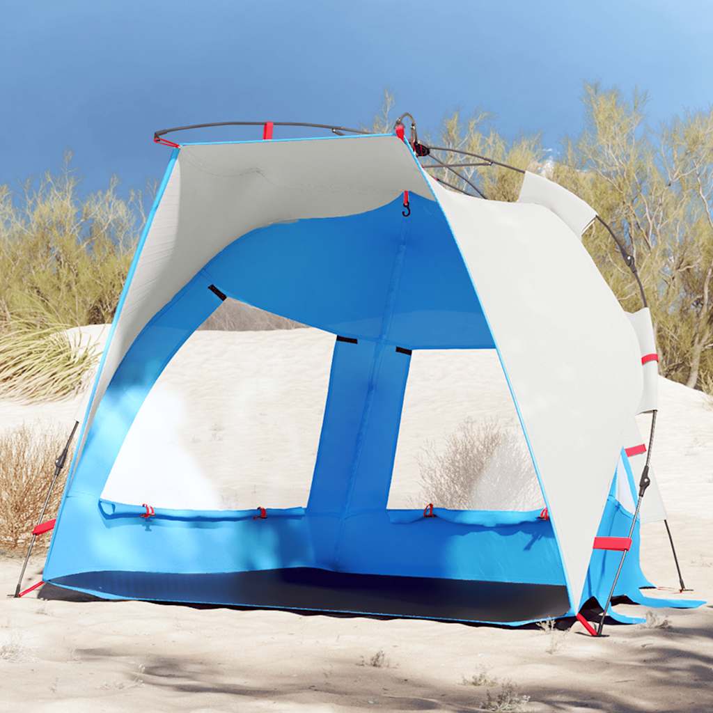 Beach Tent 2-Person Azure Blue Quick Release Waterproof - vid-4005290 - Charlotte Dunes