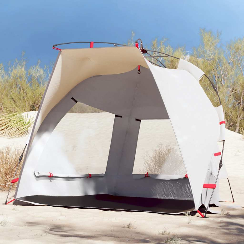 Beach Tent 2-Person Grey Quick Release Waterproof - vid-4005292 - Charlotte Dunes