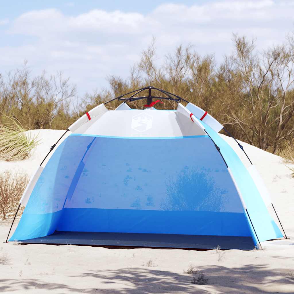 Beach Tent 2-Person Azure Blue Quick Release Waterproof - vid-4005293 - Charlotte Dunes