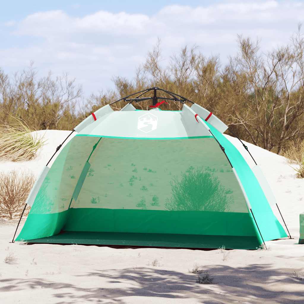 Beach Tent 2-Person Sea Green Quick Release Waterproof - vid-4005294 - Charlotte Dunes