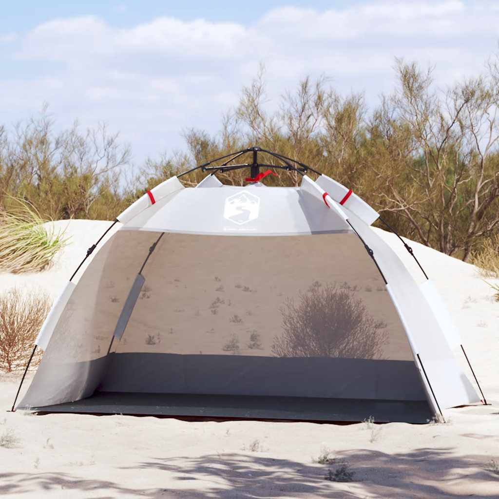 Beach Tent 2-Person Grey Quick Release Waterproof - vid-4005295 - Charlotte Dunes
