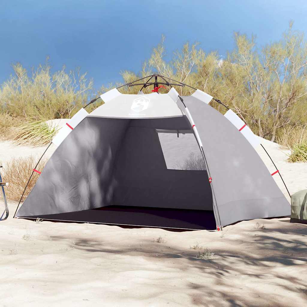 Beach Tent 2-Person Grey Quick Release Waterproof - vid-4005298 - Charlotte Dunes