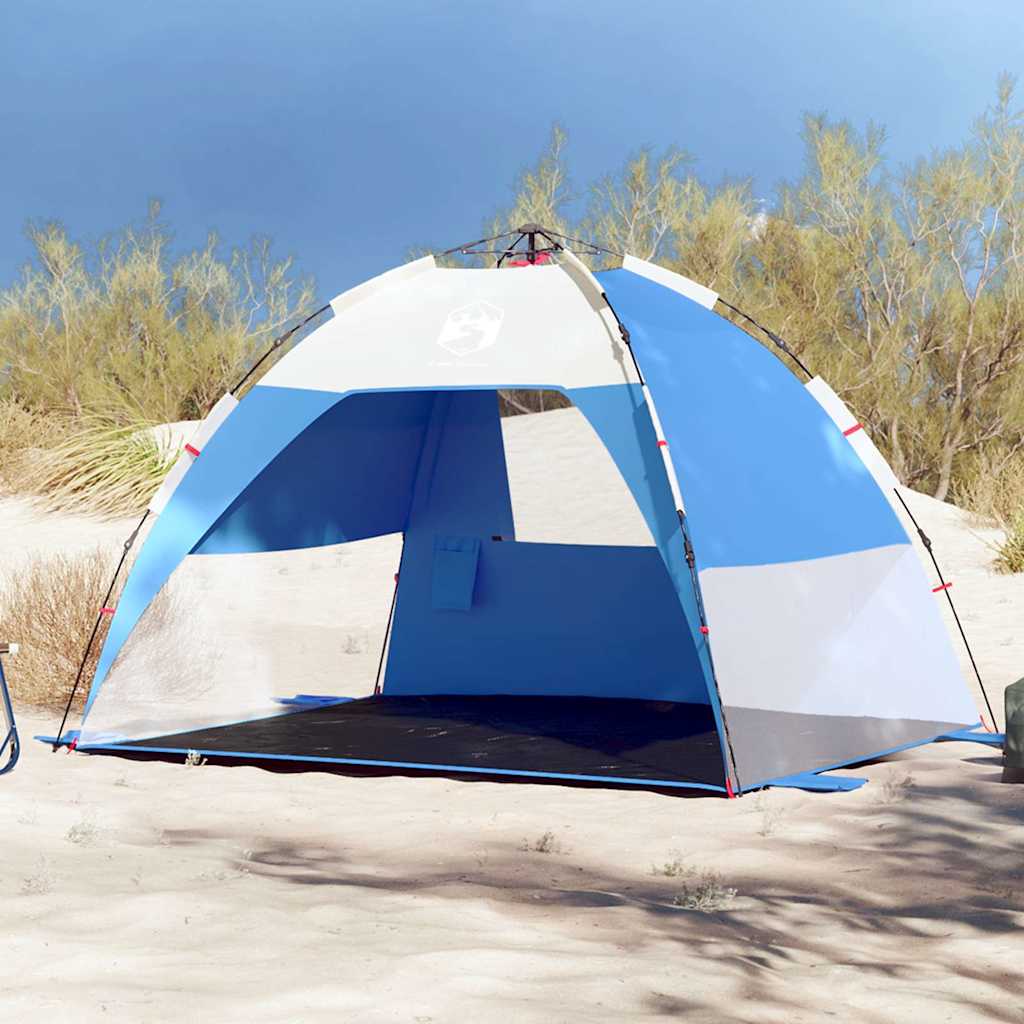 Beach Tent 2-Person Azure Blue Quick Release Waterproof - vid-4005299 - Charlotte Dunes