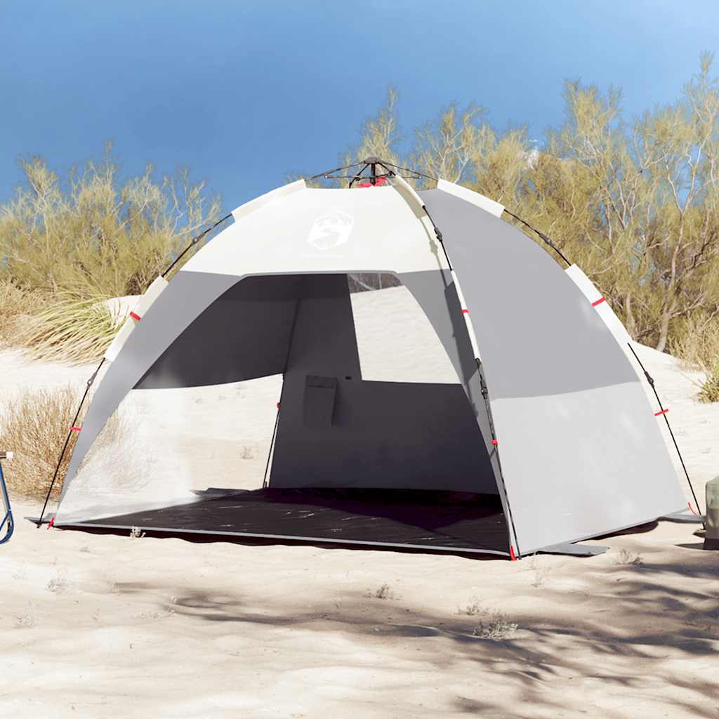 Beach Tent 2-Person Grey Quick Release Waterproof - vid-4005301 - Charlotte Dunes