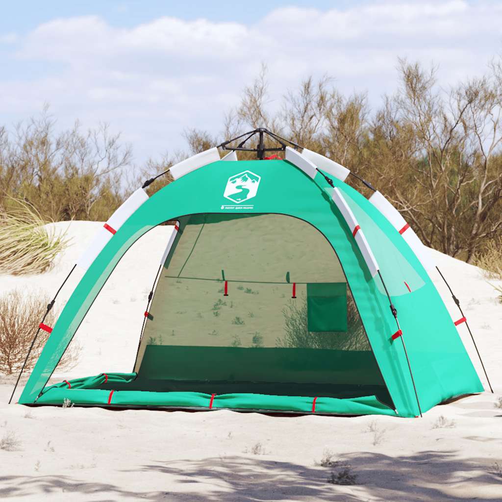 Beach Tent 2-Person Sea Green Quick Release Waterproof - vid-4005303 - Charlotte Dunes