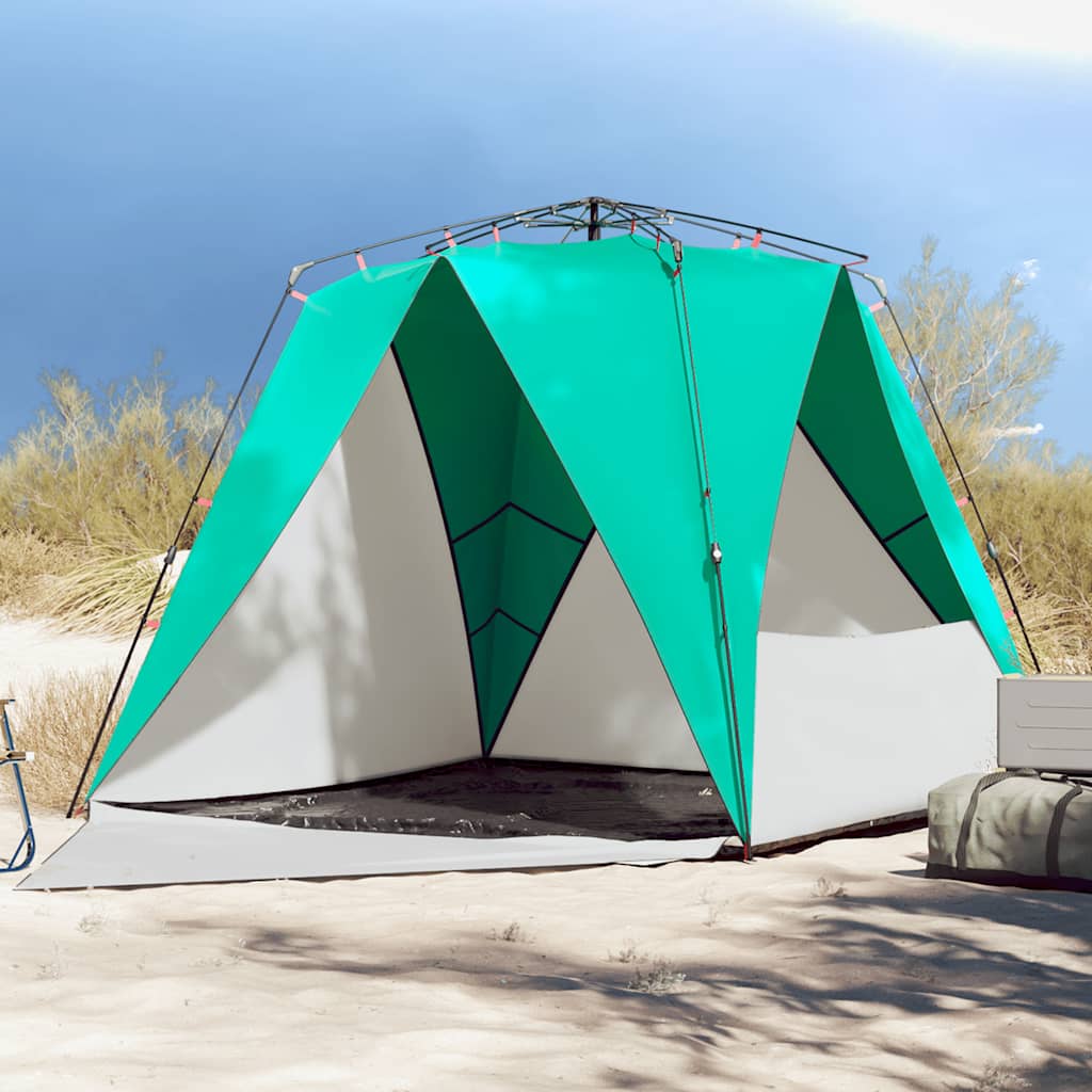 Beach Tent 4-Person Sea Green Quick Release Waterproof - Charlotte Dunes