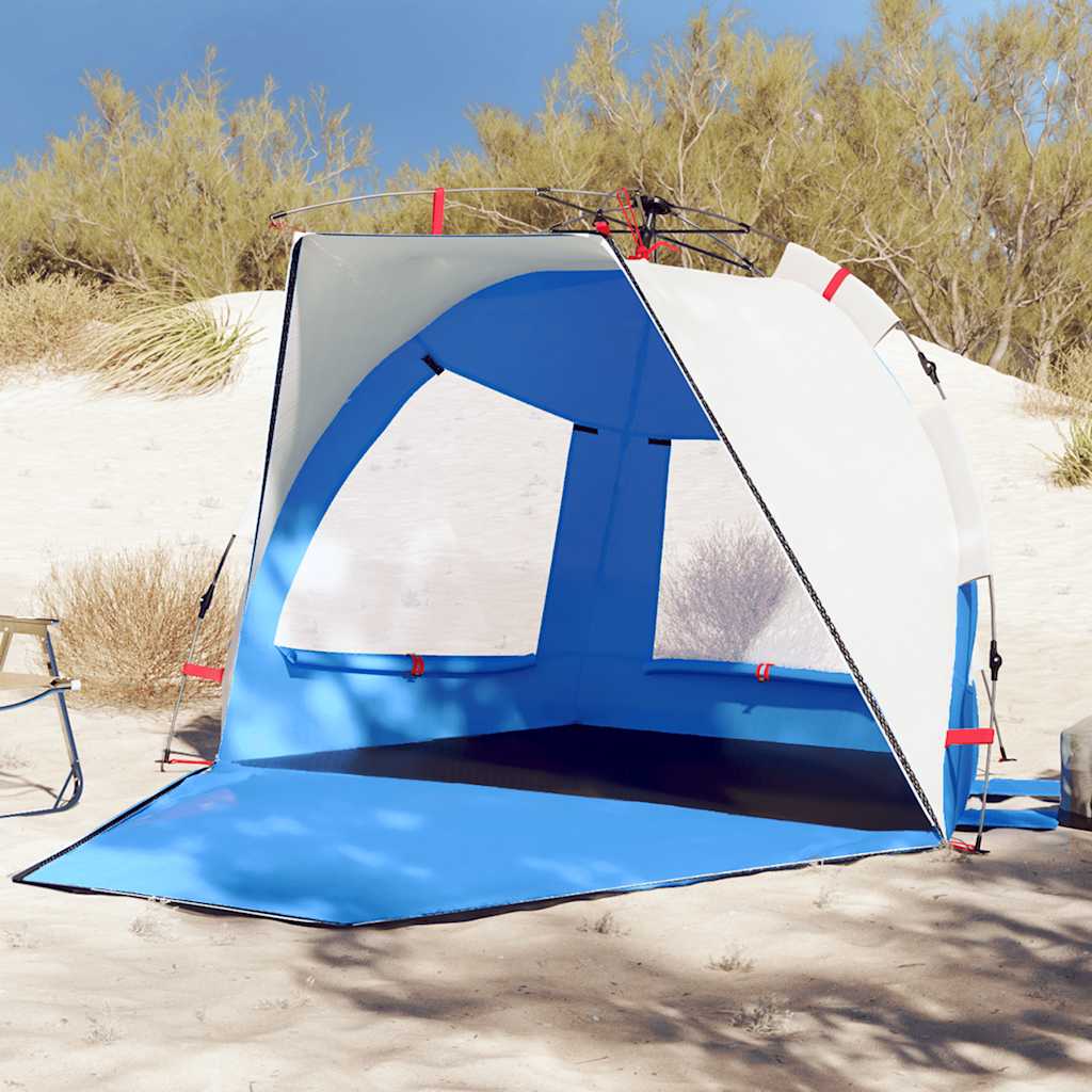 Beach Tent 2-Person Azure Blue Quick Release Waterproof - vid-4005308 - Charlotte Dunes