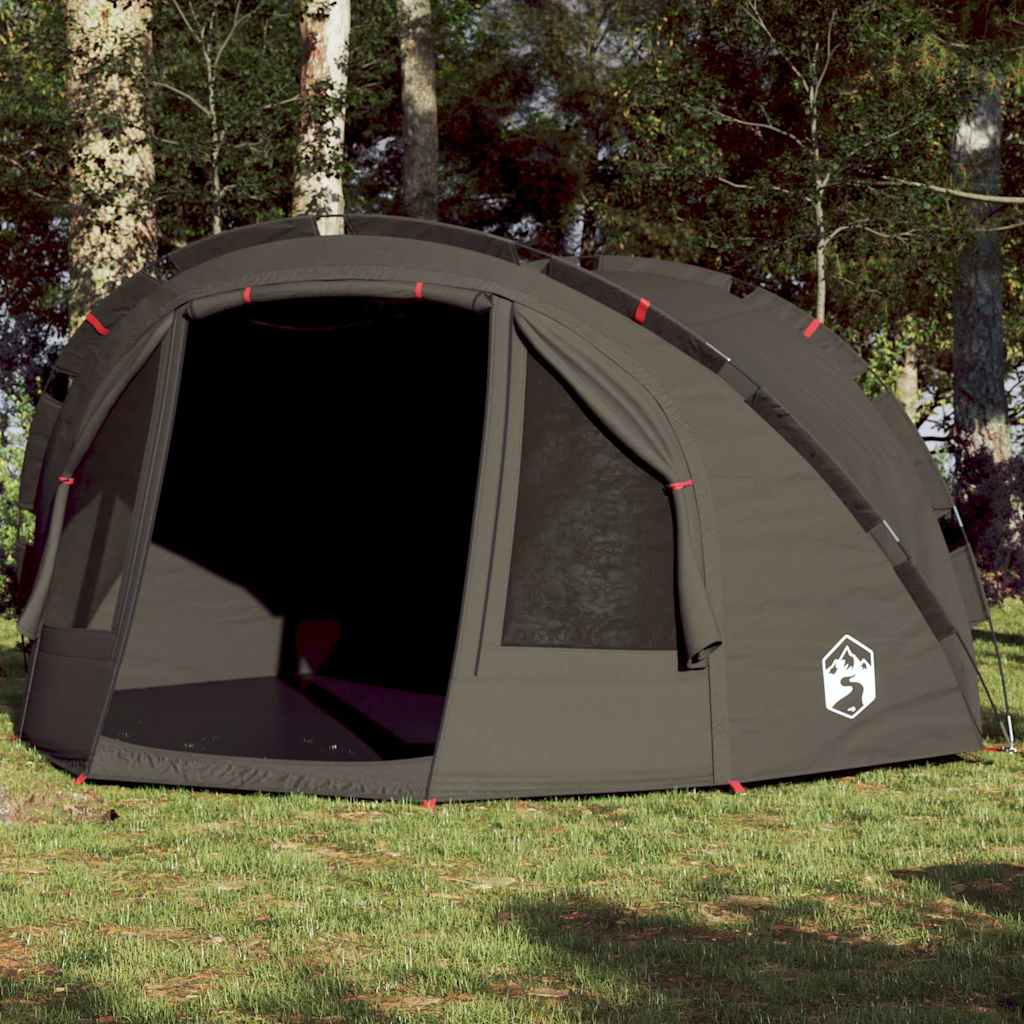 Fishing Tent 4-Person Brown Waterproof - Charlotte Dunes