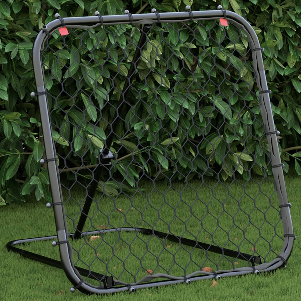 Football Rebounder Adjustable Black 84x73x60-80 cm Steel - Brittle & Co