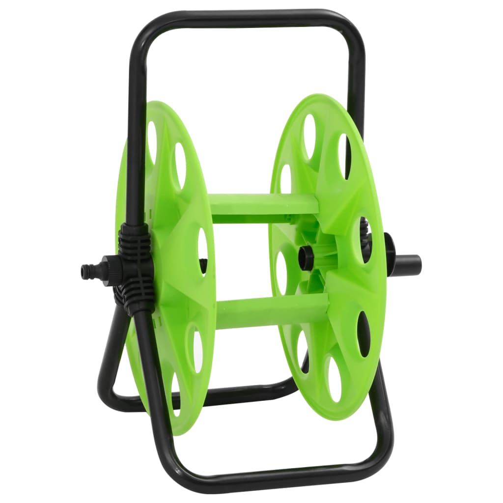 Free Standing Green Hose Reel for 45 m 1/2" Hose Steel - vid-4006168 - Discount Dealers