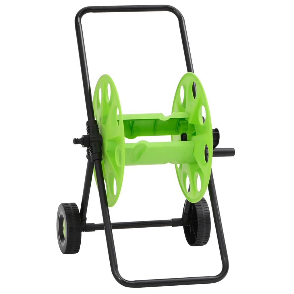 Green Hose Reel Cart for 60 m 1/2" Hose Steel - Discount Dealers