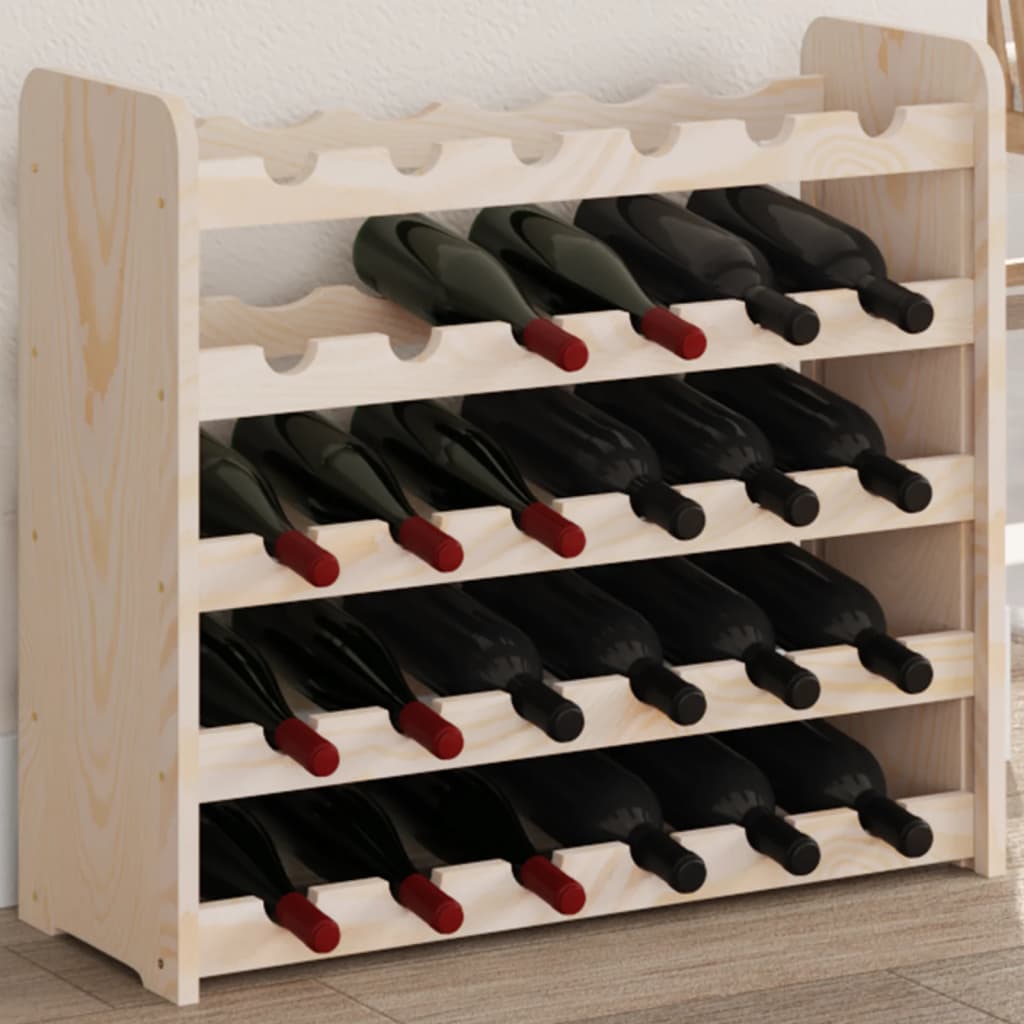 Wine Rack 67.5x25x60 cm Solid Wood Pine - Discount Dealers