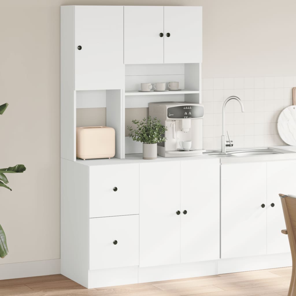 Kitchen Cabinet White 95x50x180 cm Engineered Wood - Merlin Deals
