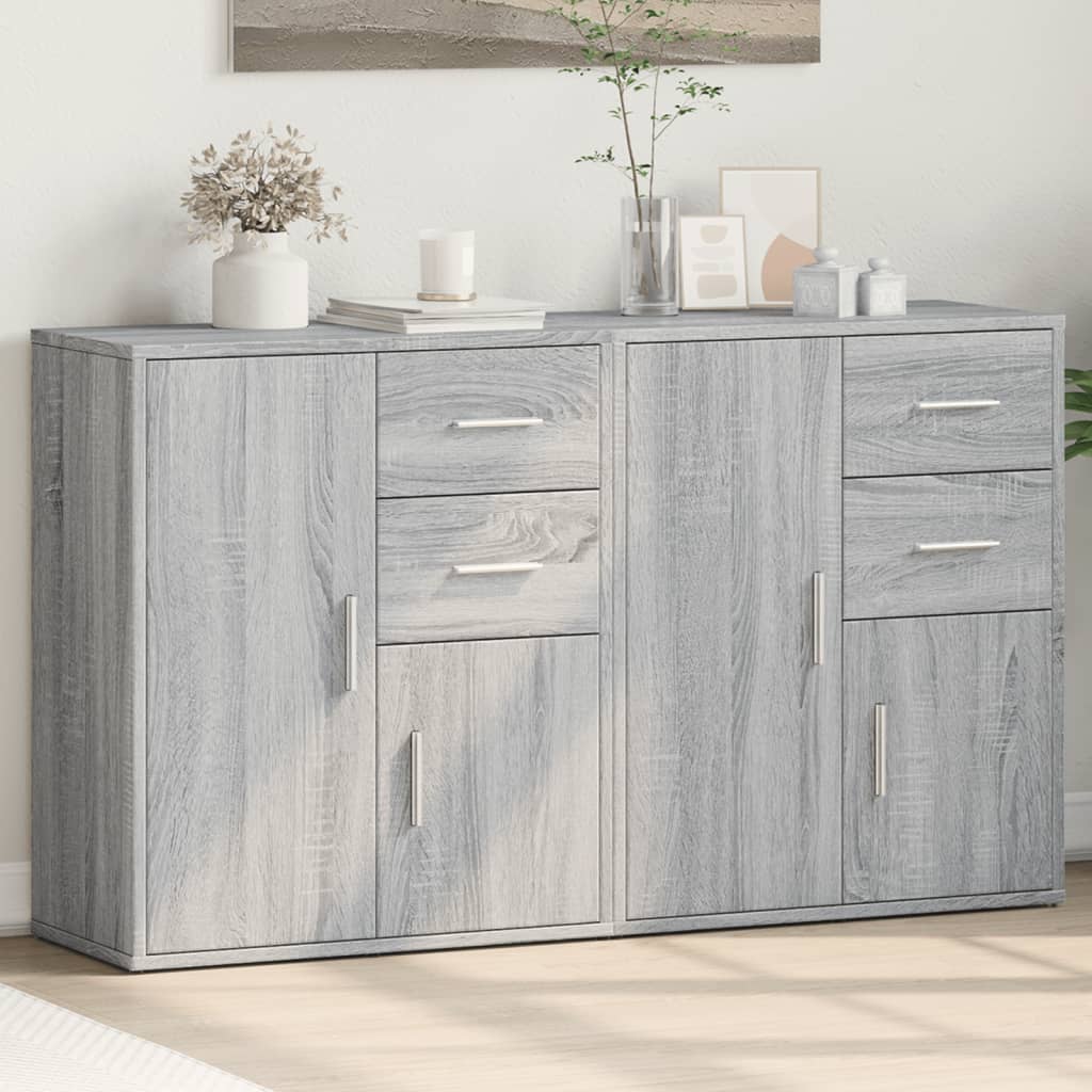 Sideboards 2 Pieces Grey Sonoma 60x31x70 cm Engineered Wood - Casper Homes