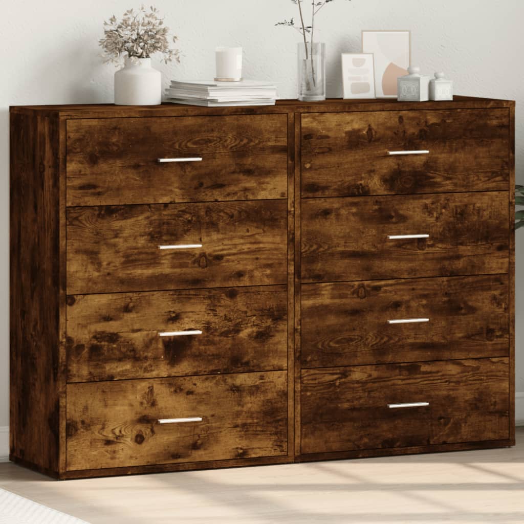 Sideboards 2 Pieces Smoked Oak 60x31x84 cm Engineered Wood - Casper Homes