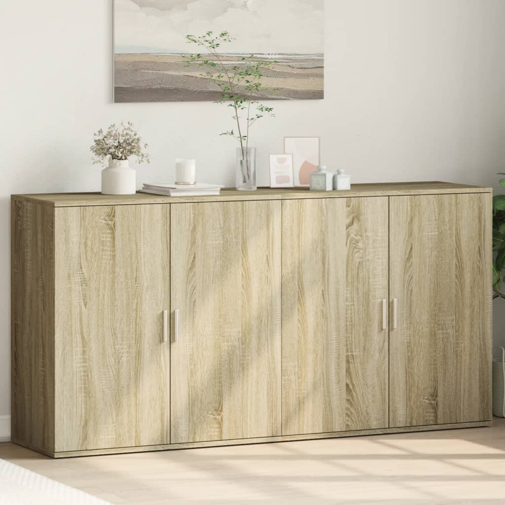Sideboards 2 pcs Sonoma Oak 79x38x80 cm Engineered Wood - Brittle & Co