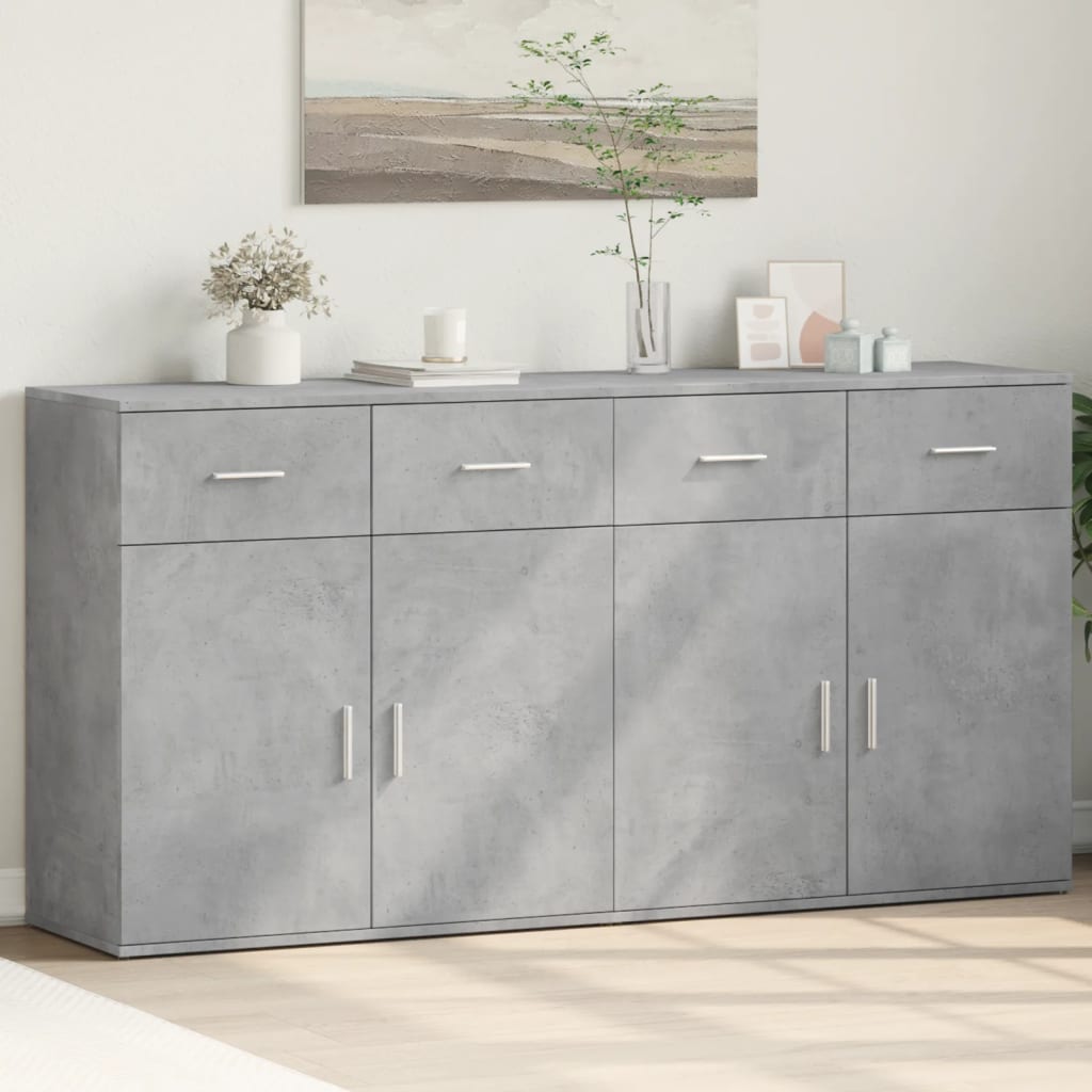 Sideboards 2 Pieces Concrete Grey 79x38x80 cm Engineered Wood - Casper Homes