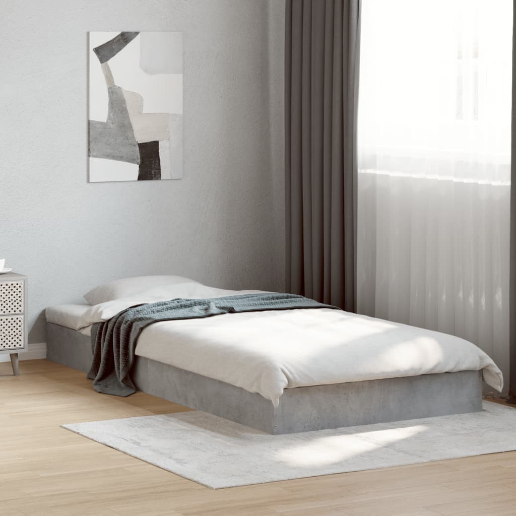 Bedframe Concrete Grey 75x190cm Small Single - Decor Base