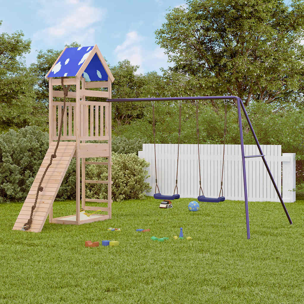 CAOMERE Outdoor Playset Solid Wood - Pine - Design Hut