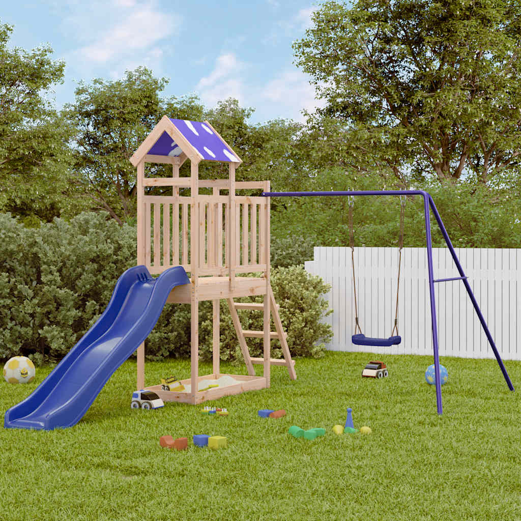 CAOMERE Outdoor Playset Solid Wood - Pine - Design Hut
