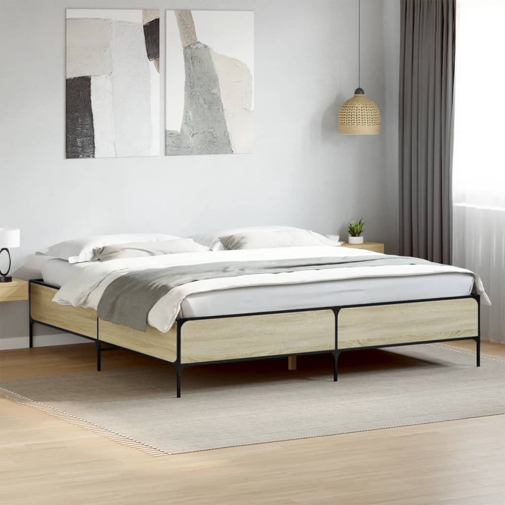 Bedframe Sonoma Oak 200x200cm - Charlotte Dunes