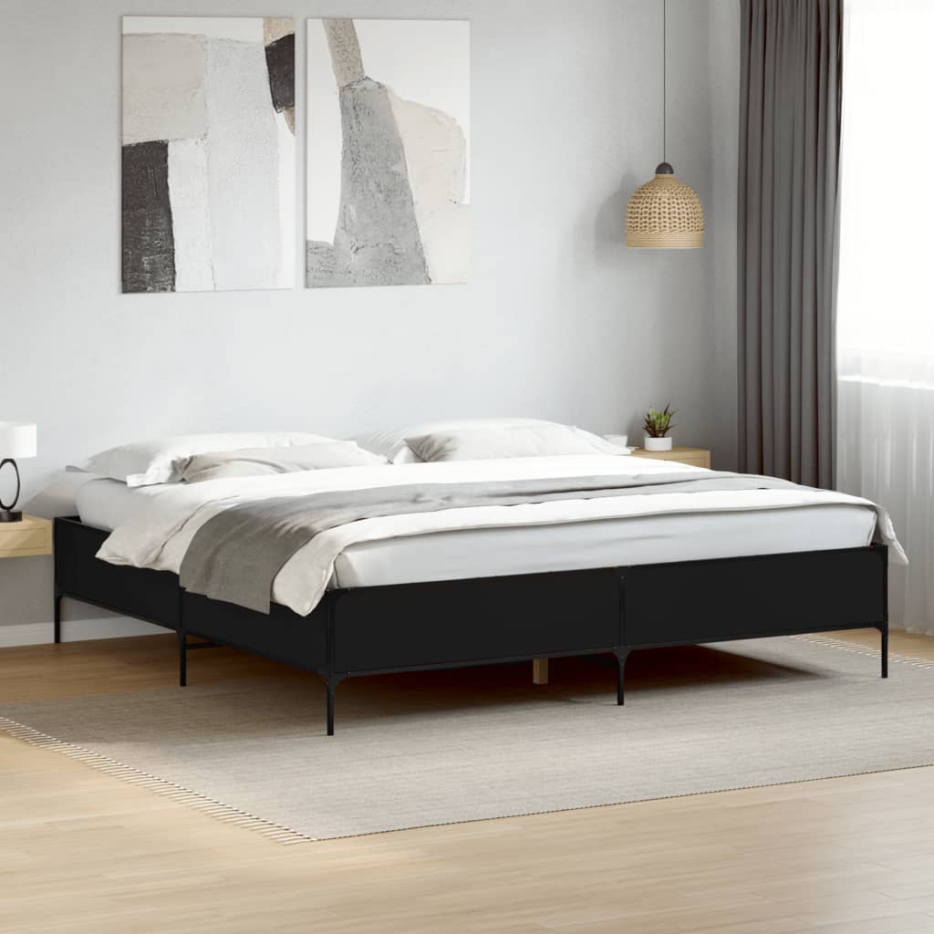 Bedframe Black 180x200cm Super King - Discount Dealers