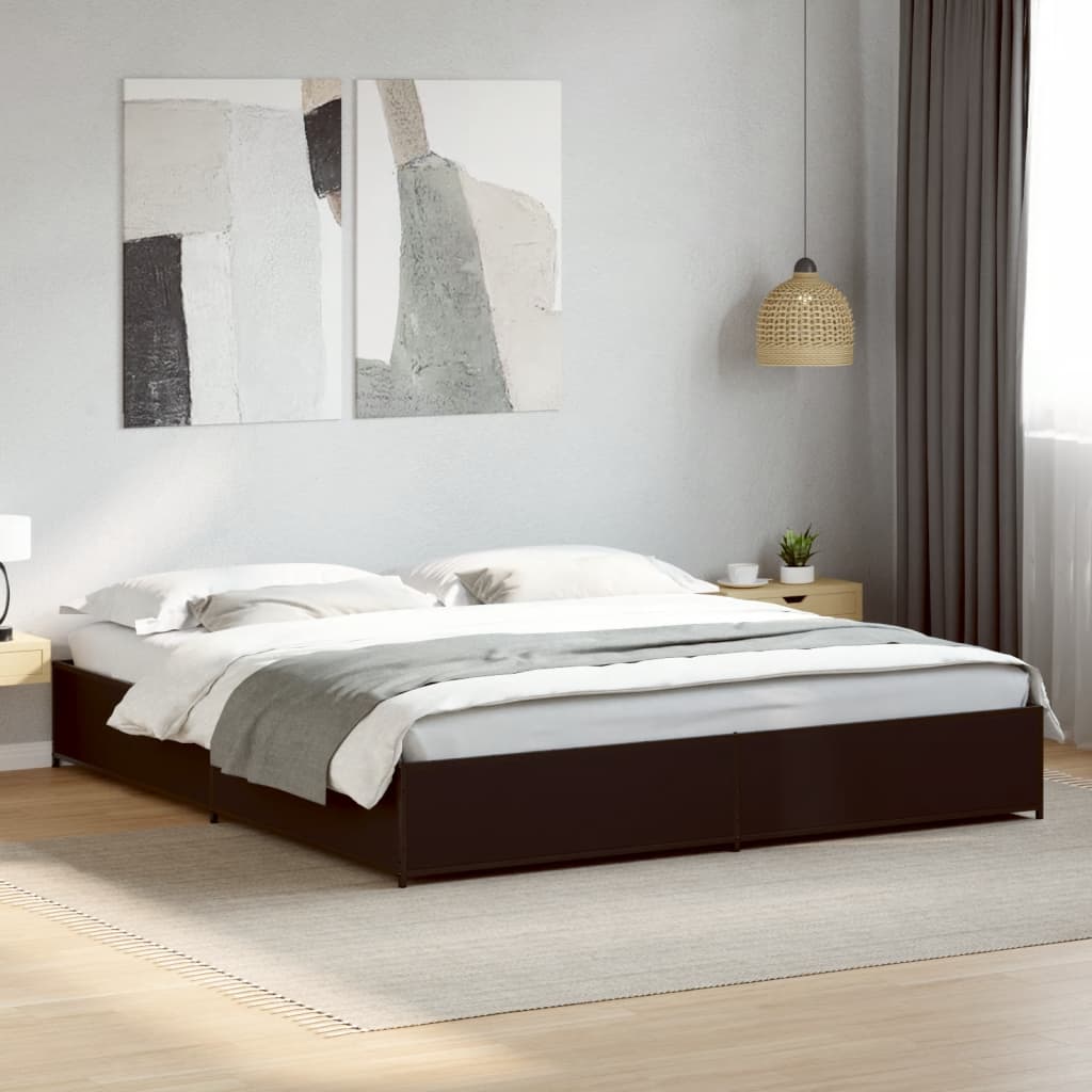 Bedframe Black 200x200cm - The Home Maker