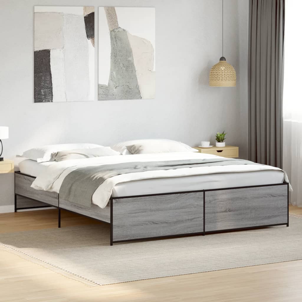 Bedframe Grey Sonoma 200x200cm - Direct Imports